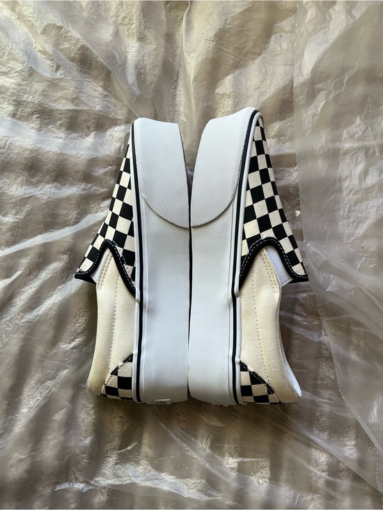 Vans Shoes - NEVER WORN PLATFORM Vans Checkerboard Slip-On Sneakers - Black & White